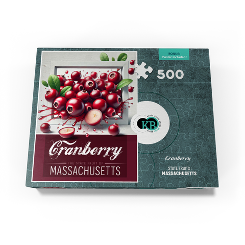 Colorful Fruits: Massachusetts, Cranberry -State Fruits Series 500 Jigsaw Puzzle box view3