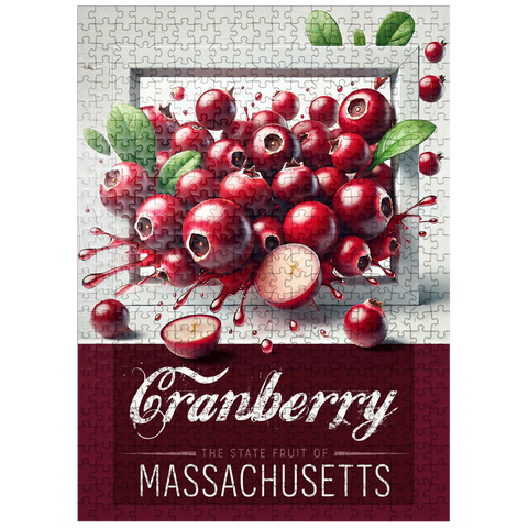 puzzleplate Colorful Fruits: Massachusetts, Cranberry -State Fruits Series 500 Jigsaw Puzzle