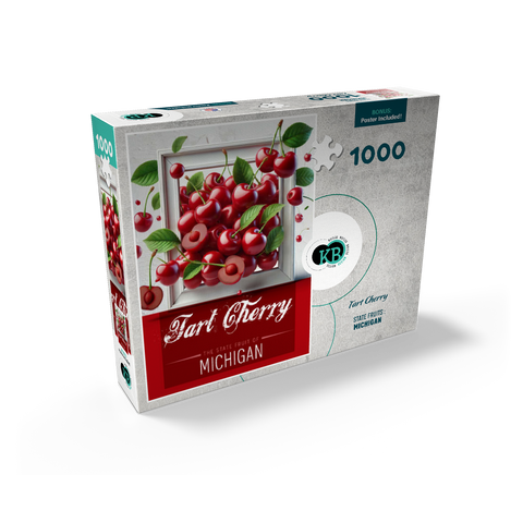 Colorful Fruits: Michigan, Tart Cherry -State Fruits Series 1000 Jigsaw Puzzle box view2