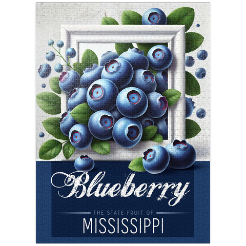 puzzleplate Colorful Fruits: Mississippi, Blueberry -State Fruits Series 1000 Jigsaw Puzzle