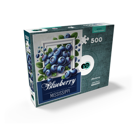 Colorful Fruits: Mississippi, Blueberry -State Fruits Series 500 Jigsaw Puzzle box view2