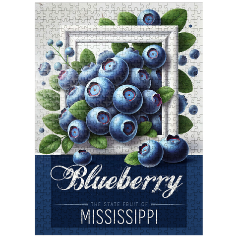 puzzleplate Colorful Fruits: Mississippi, Blueberry -State Fruits Series 500 Jigsaw Puzzle