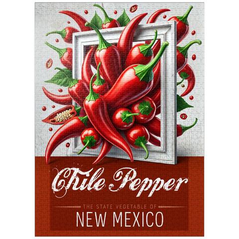puzzleplate Colorful Fruits: New Mexico, Chile Pepper -State Fruits Series 1000 Jigsaw Puzzle