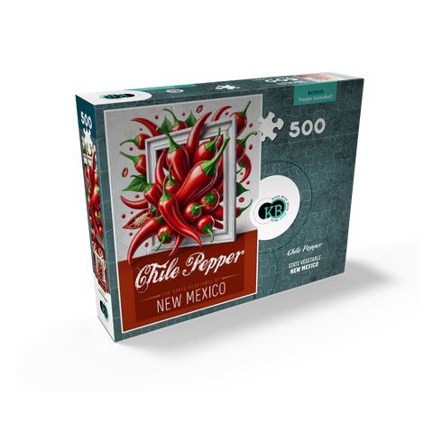 Colorful Fruits: New Mexico, Chile Pepper -State Fruits Series 500 Jigsaw Puzzle box view2