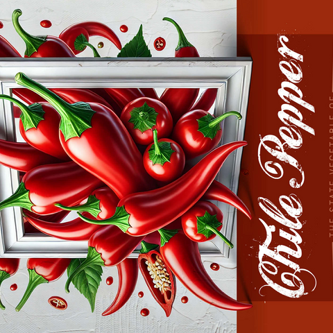 Colorful Fruits: New Mexico, Chile Pepper -State Fruits Series 500 Jigsaw Puzzle 3D Modell