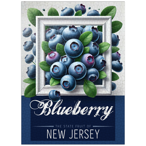 puzzleplate Colorful Fruits: New Jersey, Blueberry -State Fruits Series 1000 Jigsaw Puzzle
