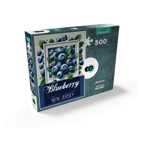 Colorful Fruits: New Jersey, Blueberry -State Fruits Series 500 Jigsaw Puzzle box view2