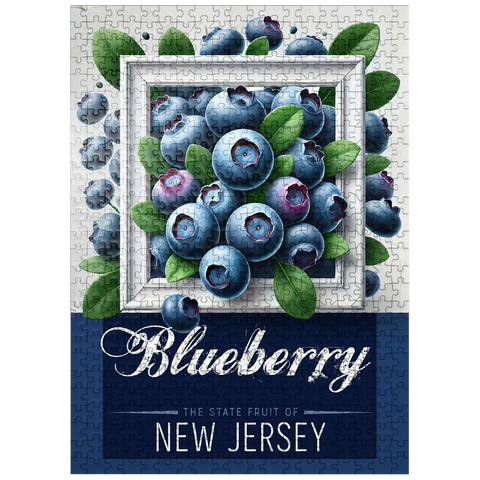 puzzleplate Colorful Fruits: New Jersey, Blueberry -State Fruits Series 500 Jigsaw Puzzle