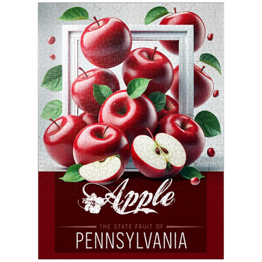 puzzleplate Colorful Fruits: Pennsylvania, Apple -State Fruits Series 1000 Jigsaw Puzzle