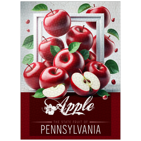 puzzleplate Colorful Fruits: Pennsylvania, Apple -State Fruits Series 1000 Jigsaw Puzzle