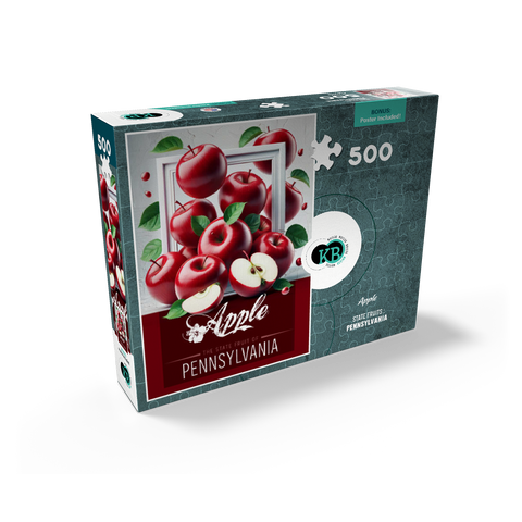 Colorful Fruits: Pennsylvania, Apple -State Fruits Series 500 Jigsaw Puzzle box view2