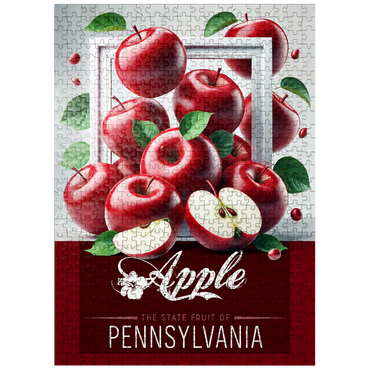 puzzleplate Colorful Fruits: Pennsylvania, Apple -State Fruits Series 500 Jigsaw Puzzle