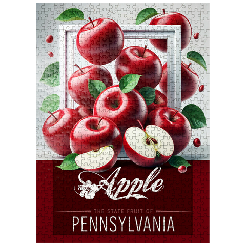 puzzleplate Colorful Fruits: Pennsylvania, Apple -State Fruits Series 500 Jigsaw Puzzle