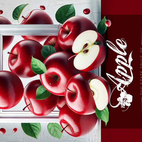 Colorful Fruits: Pennsylvania, Apple -State Fruits Series 500 Jigsaw Puzzle 3D Modell