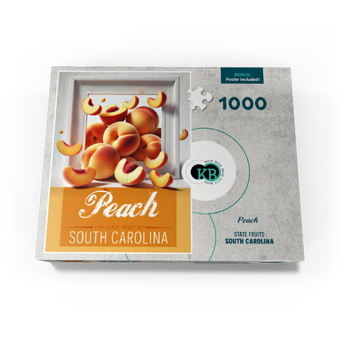 Colorful Fruits: South Carolina, Peach -State Fruits Series 1000 Jigsaw Puzzle box view3