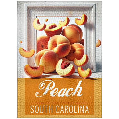 puzzleplate Colorful Fruits: South Carolina, Peach -State Fruits Series 1000 Jigsaw Puzzle
