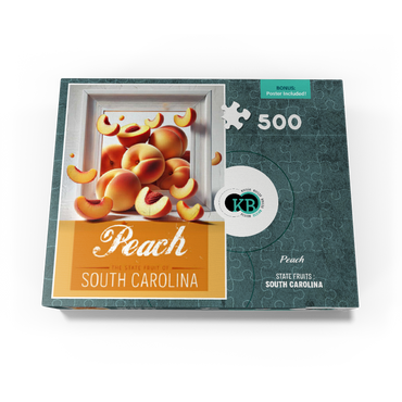 Colorful Fruits: South Carolina, Peach -State Fruits Series 500 Jigsaw Puzzle box view3