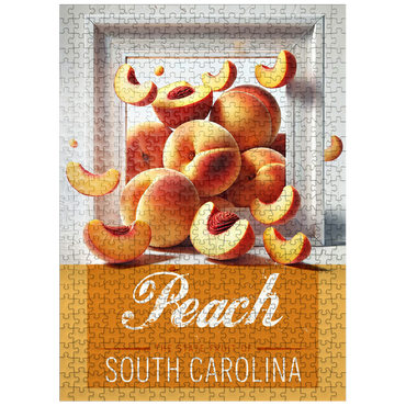 puzzleplate Colorful Fruits: South Carolina, Peach -State Fruits Series 500 Jigsaw Puzzle