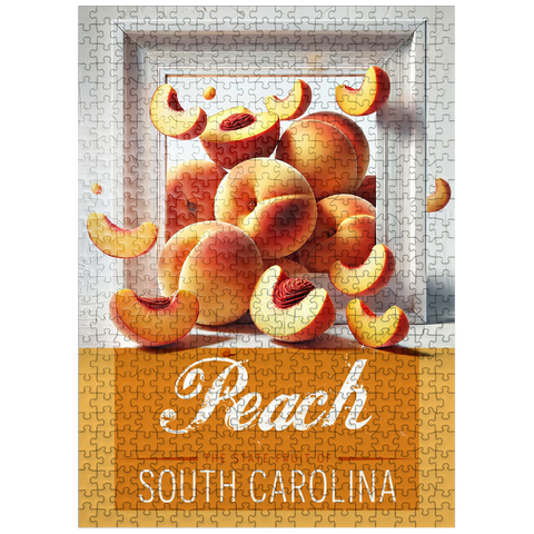 puzzleplate Colorful Fruits: South Carolina, Peach -State Fruits Series 500 Jigsaw Puzzle