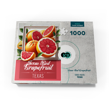 Colorful Fruits: Texas, Red Grapefruit -State Fruits Series 1000 Jigsaw Puzzle box view3