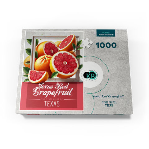 Colorful Fruits: Texas, Red Grapefruit -State Fruits Series 1000 Jigsaw Puzzle box view3