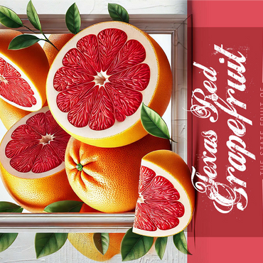 Colorful Fruits: Texas, Red Grapefruit -State Fruits Series 1000 Jigsaw Puzzle 3D Modell