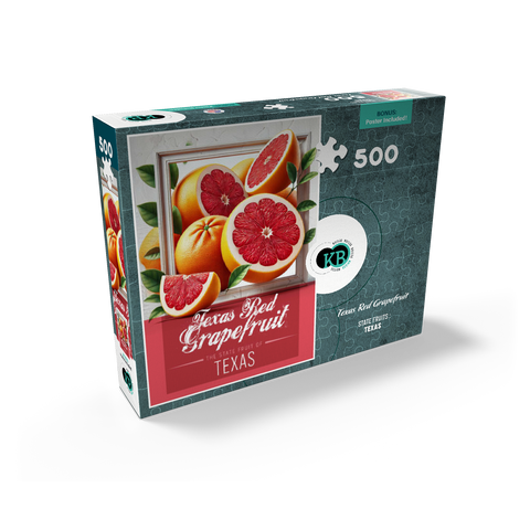 Colorful Fruits: Texas, Red Grapefruit -State Fruits Series 500 Jigsaw Puzzle box view2