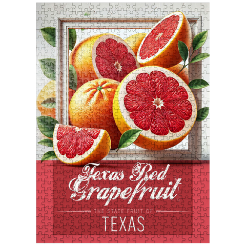 puzzleplate Colorful Fruits: Texas, Red Grapefruit -State Fruits Series 500 Jigsaw Puzzle