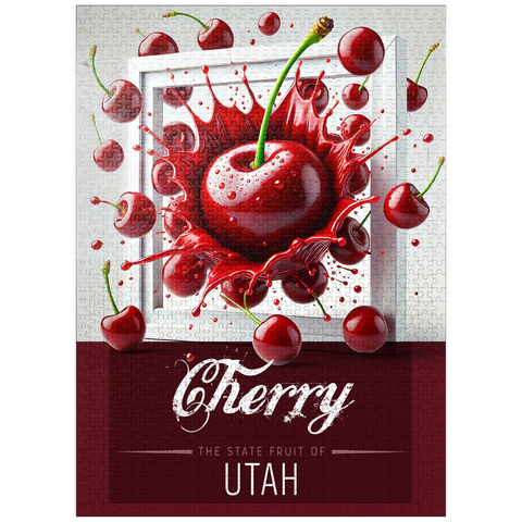puzzleplate Colorful Fruits: Utah, Cherry -State Fruits Series 1000 Jigsaw Puzzle