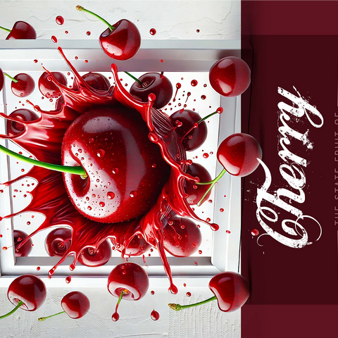 Colorful Fruits: Utah, Cherry -State Fruits Series 1000 Jigsaw Puzzle 3D Modell