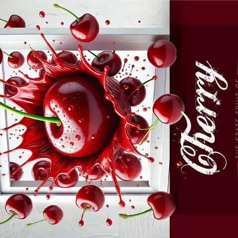 Colorful Fruits: Washington D.C., Cherry -State Fruits Series 1000 Jigsaw Puzzle 3D Modell