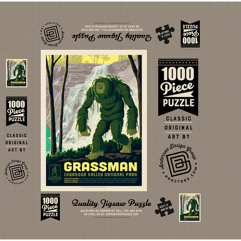 Legends Of The National Parks: Cuyahoga Valley's Grassman 1000 Jigsaw Puzzle box 3D Modell