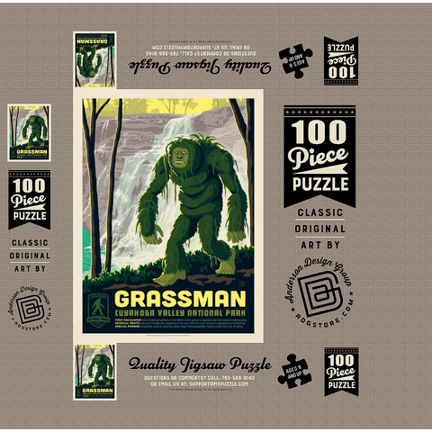 Legends Of The National Parks: Cuyahoga Valley's Grassman 100 Jigsaw Puzzle box 3D Modell