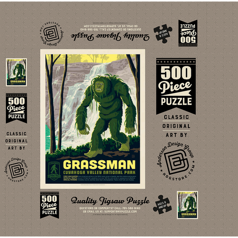 Legends Of The National Parks: Cuyahoga Valley's Grassman 500 Jigsaw Puzzle box 3D Modell