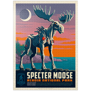 puzzleplate Legends Of The National Parks: Acadia's Specter Moose 1000 Jigsaw Puzzle