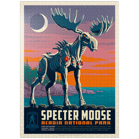 puzzleplate Legends Of The National Parks: Acadia's Specter Moose 1000 Jigsaw Puzzle