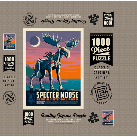 Legends Of The National Parks: Acadia's Specter Moose 1000 Jigsaw Puzzle box 3D Modell