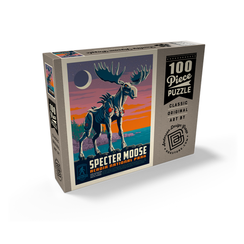 Legends Of The National Parks: Acadia's Specter Moose 100 Jigsaw Puzzle box view2