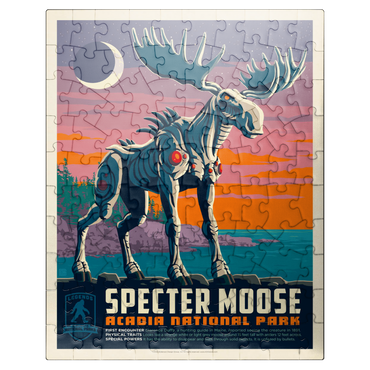 puzzleplate Legends Of The National Parks: Acadia's Specter Moose 100 Jigsaw Puzzle