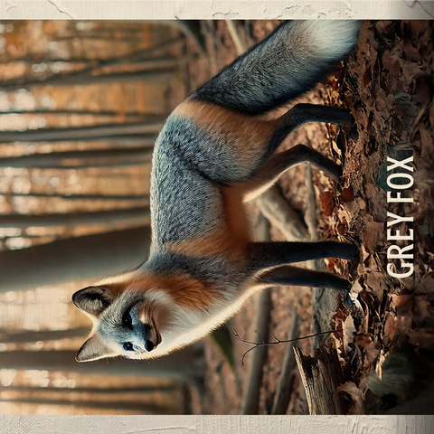 Delaware, Grey Fox: State Animals Series 1000 Jigsaw Puzzle 3D Modell