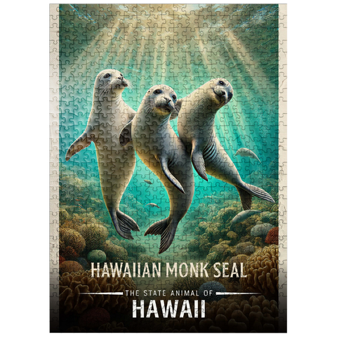 puzzleplate Hawaii, Hawaiian Monk Seal: State Animals Series 500 Jigsaw Puzzle