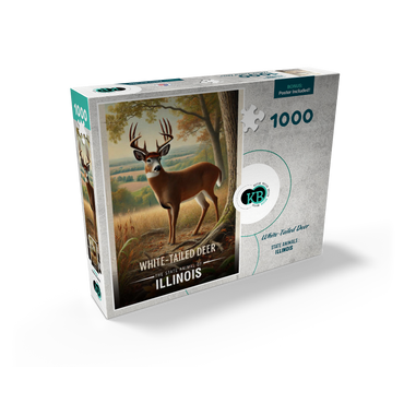 Illinois, White-Tailed Deer: State Animals Series 1000 Jigsaw Puzzle box view2