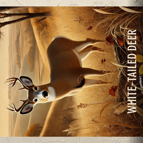 Iowa, White-Tailed Deer: State Animals Series 1000 Jigsaw Puzzle 3D Modell