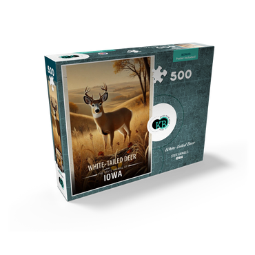 Iowa, White-Tailed Deer: State Animals Series 500 Jigsaw Puzzle box view2
