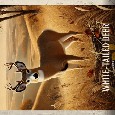 Iowa, White-Tailed Deer: State Animals Series 500 Jigsaw Puzzle 3D Modell