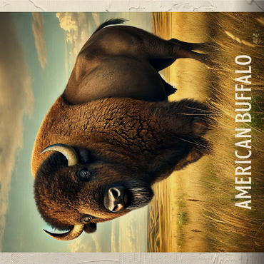 Kansas, American Buffalo: State Animals Series 1000 Jigsaw Puzzle 3D Modell