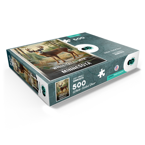 Minnesota, White-Tailed Deer: State Animals Series 500 Jigsaw Puzzle box view1