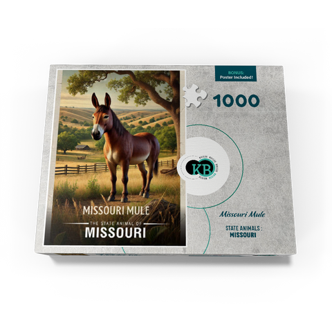 Missouri, Missouri Mule: State Animals Series 1000 Jigsaw Puzzle box view3