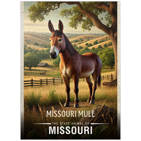 puzzleplate Missouri, Missouri Mule: State Animals Series 1000 Jigsaw Puzzle