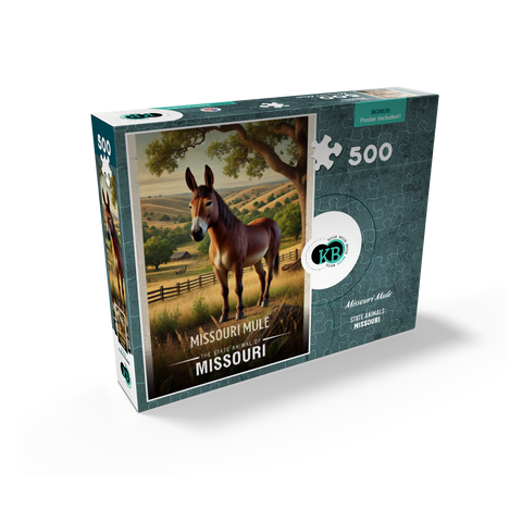 Missouri, Missouri Mule: State Animals Series 500 Jigsaw Puzzle box view2